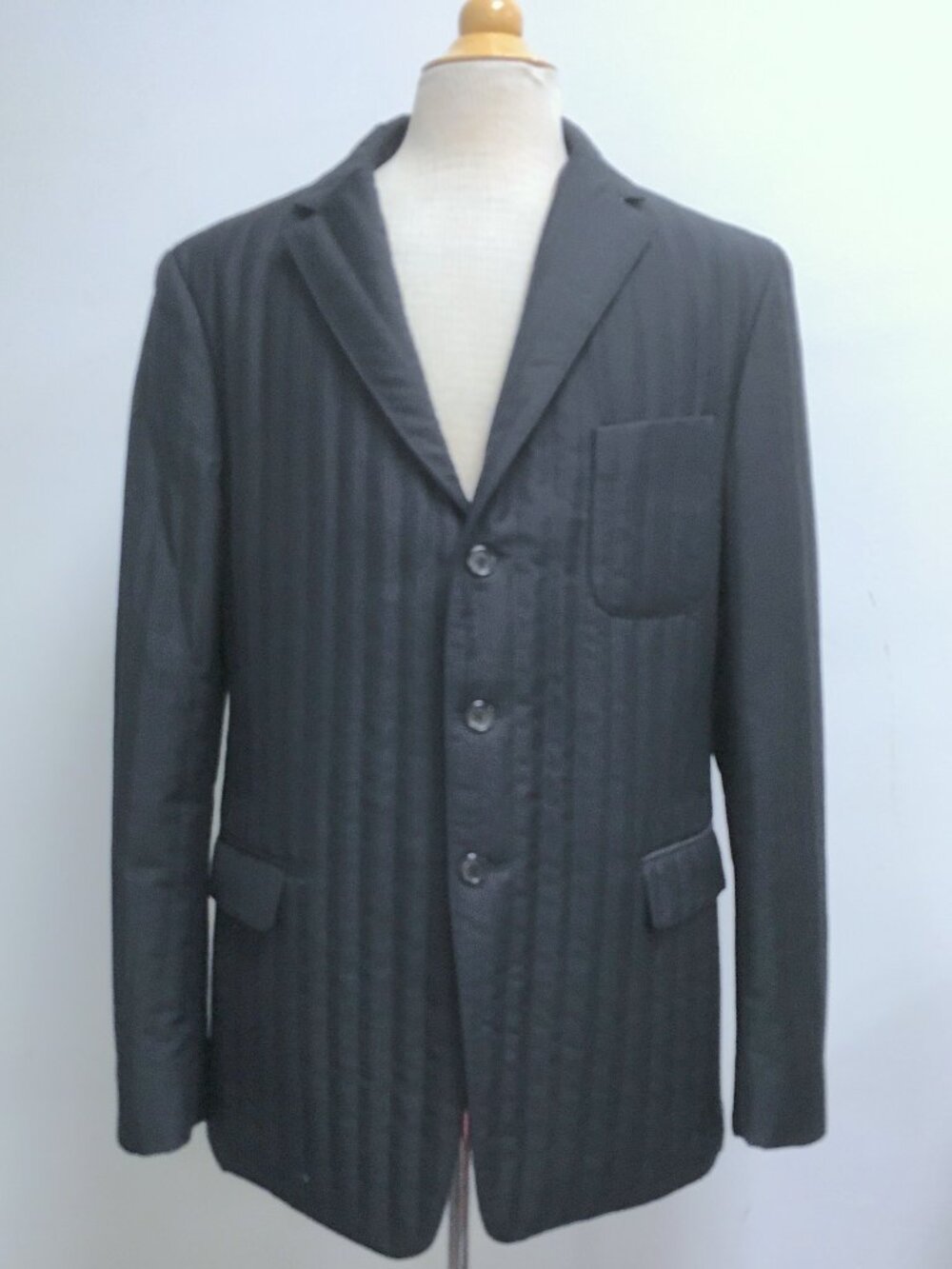 Prada black blazer jacket mohair wool 40 designer classic Statement